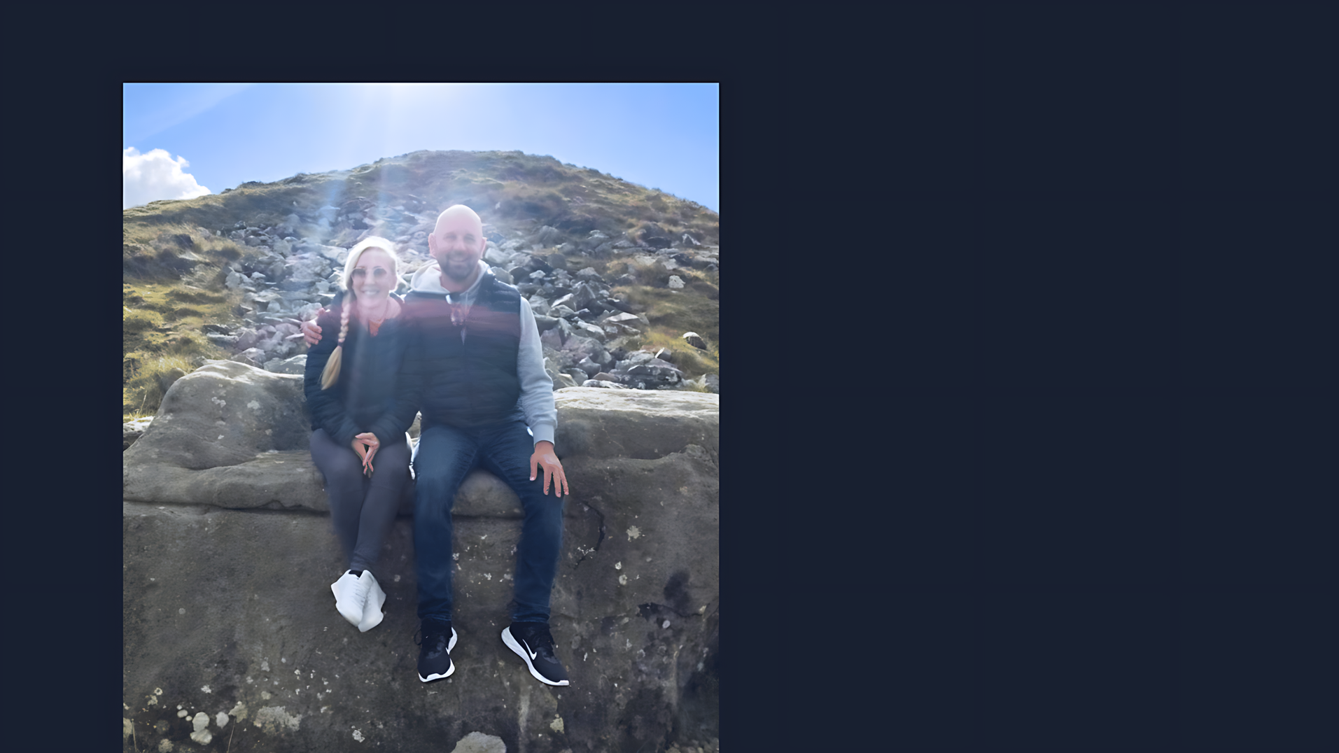 Matthew Patti with his wife Mandy at Loughcrew in Ireland