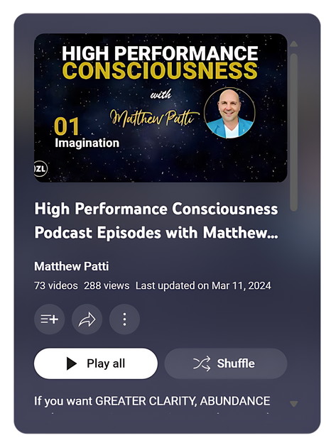 Matthew Patti High Performance Consciousness podcast 